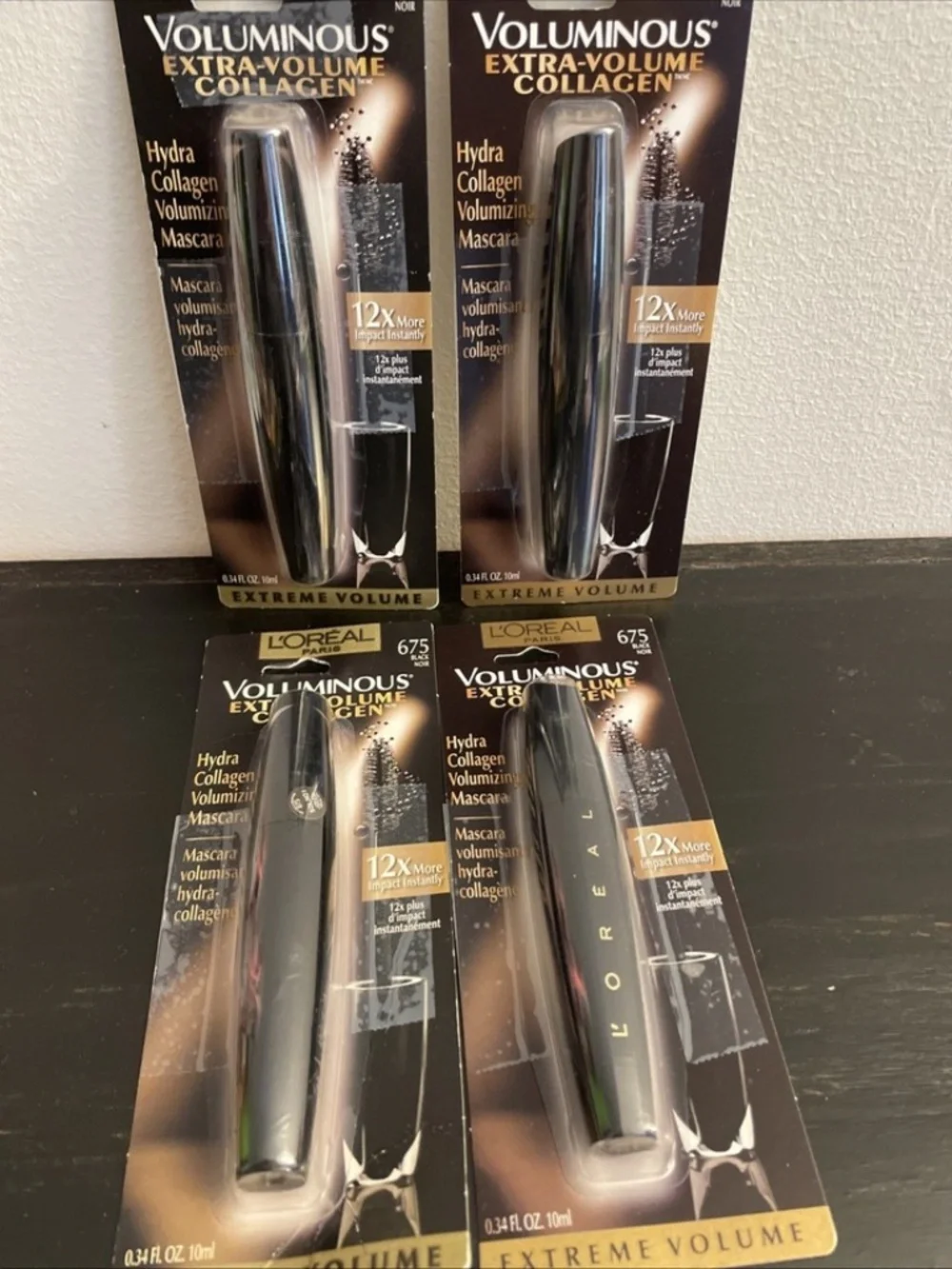 LOREAL Voluminous Extra Volume Collagen Mascara 675 BLACK, x4